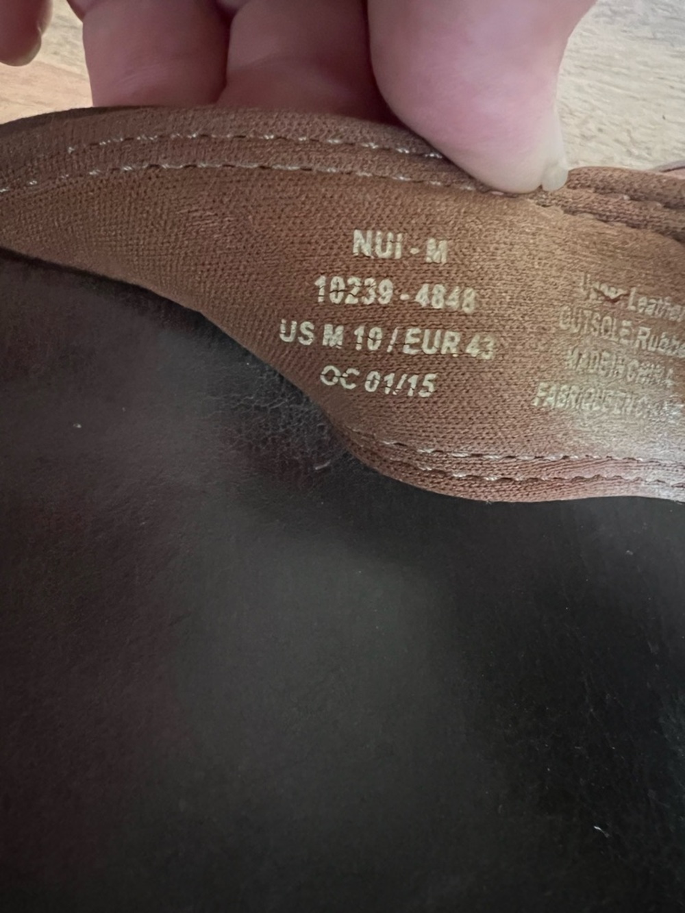 OluKai Nui Men's Sandals Brown Leather Flip-Flops Thongs Size 10 - Picture 11 of 11